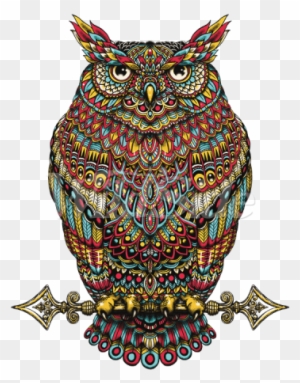 Owl 2 Paisley Pattern - Great Horned Owl