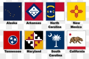 Various Usa State Flags With - South Carolina State Flag