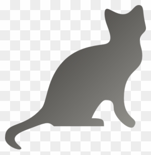 Grey Cat Silhouette Clip Art - Cat Quotes Mark Twain