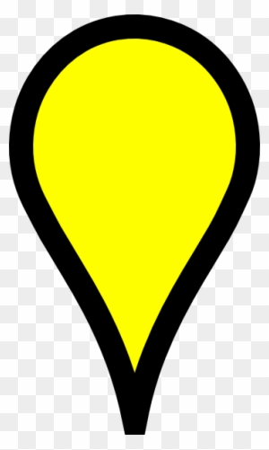 Google Map Pin - Yellow Google Map Pin