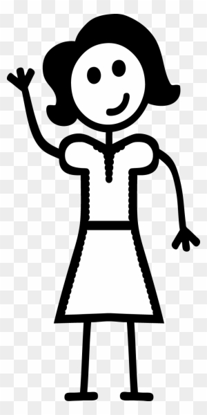 Stick Figure Woman - Family Car Stickers Mom