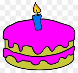 Fødselsdag, En, Kage, Stearinlys - Birthday Cake 1 Candle