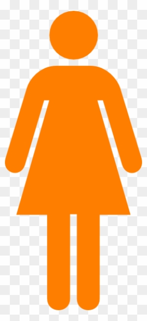 Orange Female Symbol Clip Art At Clker Com Vector Clip - Girl Bathroom Sign