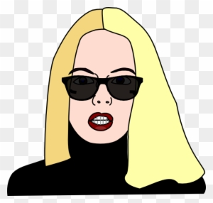 Blonde Haired Women Wearing Sunglasses Svg Clip Arts - Blonde Girl With Sunglasses Cartoon