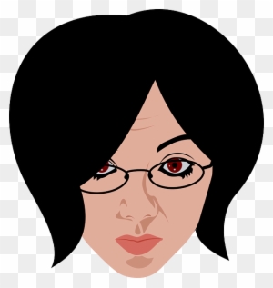 Woman Wearing Glasses Clip Art At Clker - Clipart Of Women Wearing Glasses