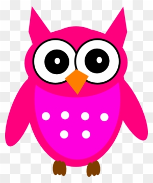 Pink Owl Clip Art - Transparent Background Wise Owl Clipart