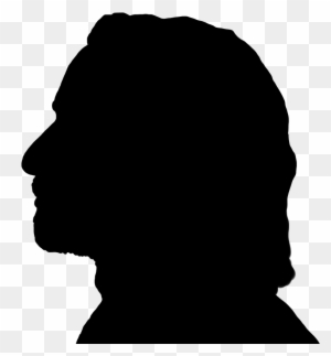 Retro Male Face Silhouette, Black Silhouette Of Man's - Old Man Silhouette Transparent