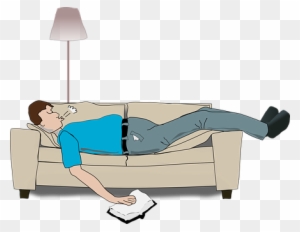 Guy Couch Sleeping Man Sofa Book Holding S - Slapen Op De Bank