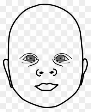 Baby Head Clip Art - Baby Head Outline
