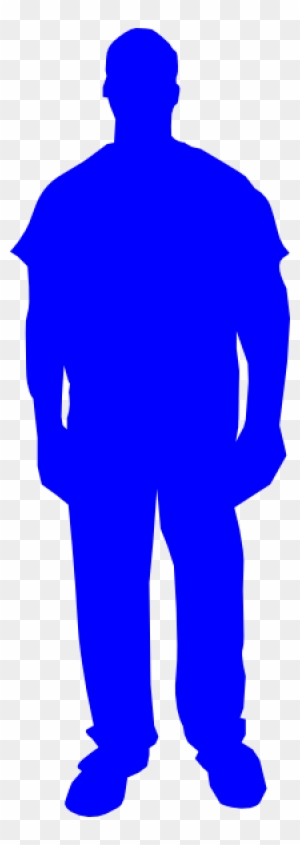 Blue Person Outline Clip Art At Clker - 5 8 And 6 3 Height Difference