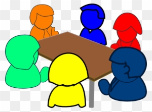 Meetings Clipart - Table Talk Clip Art