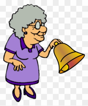 There Was An Old Lady Who Played The Bell - Old Woman Clipart Transparent