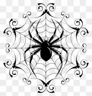 Drawn Spider Web Trippy - Spider Art Drawing