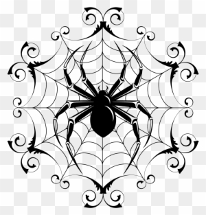 Drawn Spider Web Trippy - Spider Art Drawing