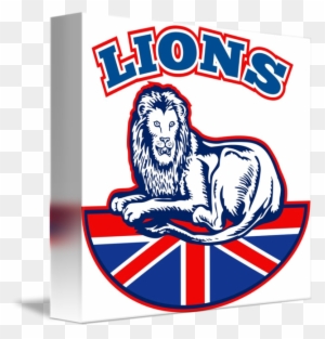Lion Sitting Gb British Union Jack Flag By Aloysius - British And Irish Lions