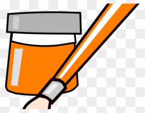 Paint Brush Clipart Orange - Red Paint Brush Clipart