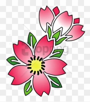 Free Png Cherry Blossom Flower Tattoo Outline Png Image - Cherry Blossom Tattoo Flash