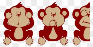 Reindeer Clipart Evil - Cute Three Wise Monkeys