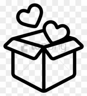 Free Png Open Box With Two Hearts Free Vector Icons - Open Gift Box Icon