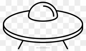 Flying Saucer Coloring Page - Alien Spaceship Drawing Easy - Free  Transparent PNG Clipart Images Download