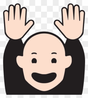 Hand Emoji Clipart Emoticon - Man Raising Hand Emoji