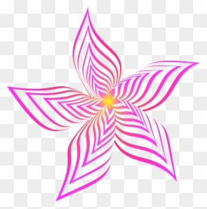 Abstract Clipart Symmetrical Flower - Abstract Line Art Flower