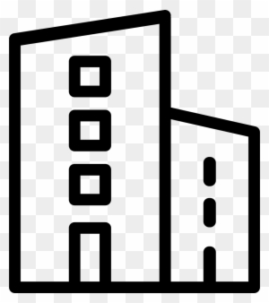 Jpg Black And White Download Skyscraper Clipart Buidling - Flat House Icon Png