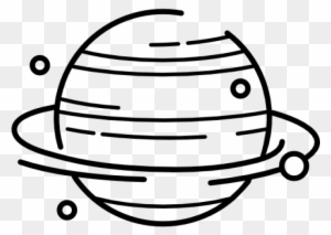 Astronomy Clipart Science Solar System - Black And White Planet Clipart