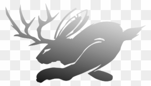 Jackalope Stencil - Jackalope Silhouette - Free Transparent PNG Clipart  Images Download