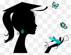 Senior Scrapbook Ideas, College Graduation Parties, - Girl With Butterfly Drawing