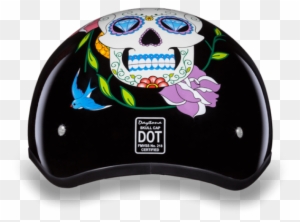 Sugar Skull Seat Cover - Sugar Skull Motorcycle Half Helmet