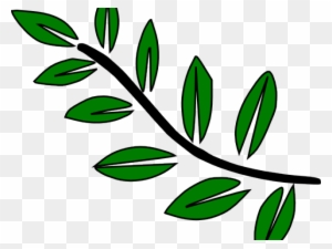 Green Leaves Clipart Leaf Stem - Stem With Leaves Clipart