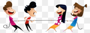 More For Your Family - Cartoon Of Rope Pulling - Free Transparent PNG ...