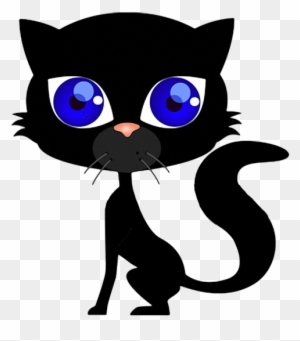 Pin By Garance On Chats - Cute Black Cat Cartoon