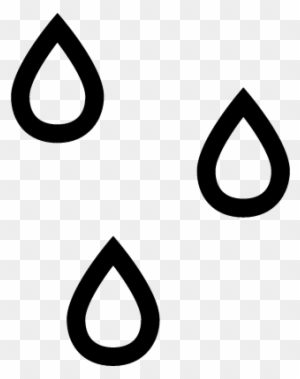 Raindrops Outlines Weather Symbol Of Water Drops Vector - Rain Drops Icon Png