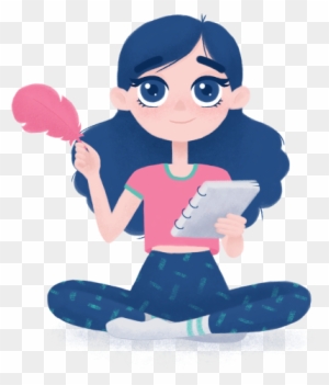 Female Writer Cartoon Free Transparent Png Clipart Images Download