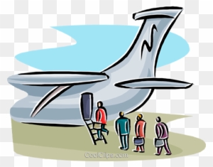 Air Travel Royalty Free Vector Clip Art Illustration - Airplane Drawing