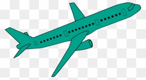 Teal Plane Clipart