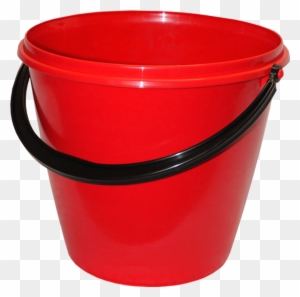 small red plastic buckets