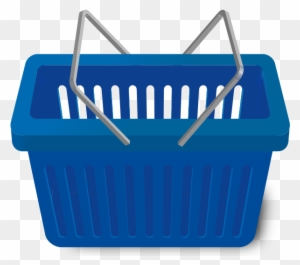 Shopping Cart Navy Blue - Shopping Basket Png Transparent