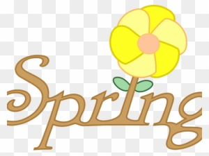 Sunny Clipart Word - Spring Season In Cartoon