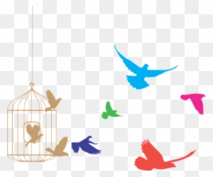 Birds, Cage, Freedom, Product, Eps - Flock Of Birds Clipart