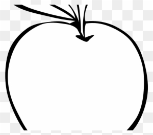 Black And White Fruit Png Library Download Huge Freebiet - Apple Outline