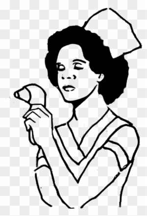 staff nurse clipart black