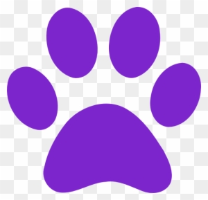 Purple Paw Print Clip Art At Clker - Purple Dog Paw Print