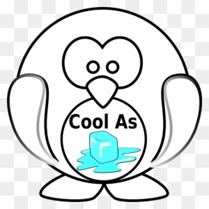 Cool As Ice Penquin Clip Art At Clkercom Vector Online - Free Black And White Clipart Of Winter Animals