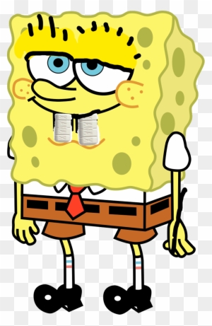 #spongebobwith Xanax Bars For Teeth - Spongebob Squarepants Cartoon Characters