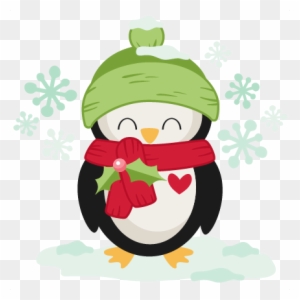 Winter Christmas Penguin Svg Scrapbook Cut File Cute - Miss Kate Cuttables Christmas