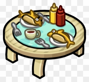 Table For Two - Club Penguin Furniture Table