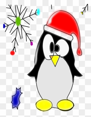 Free Linux Penguin - Christmas Penguin Clip Art